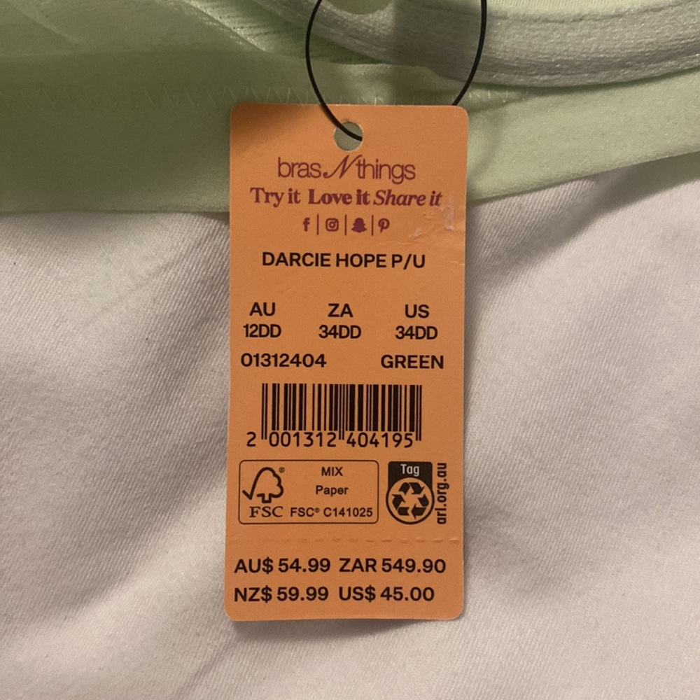 Bras N Things - Darcie Hope Push Up Bra - Size 12DD - Picture 6 of 8